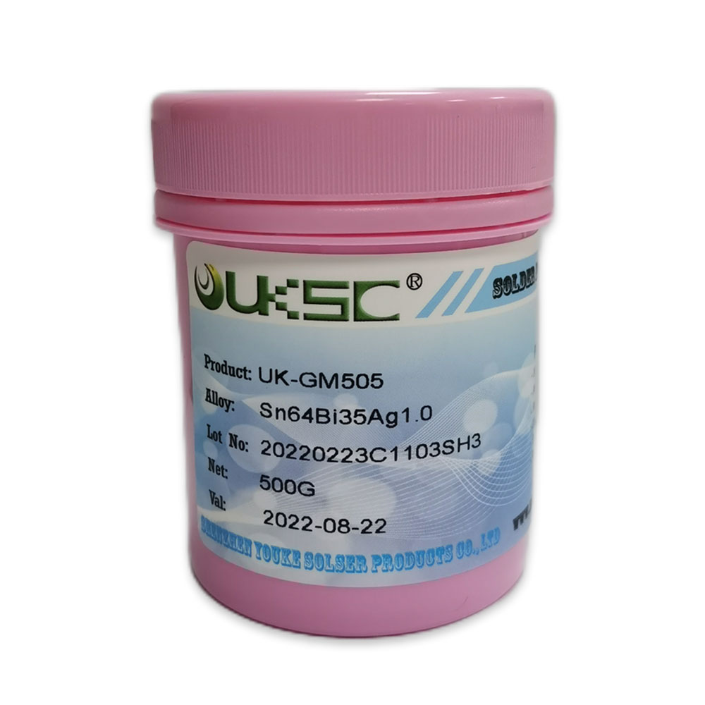 無(wú)鉛中溫錫膏UK-GM505 - Sn64Bi35Ag1.0